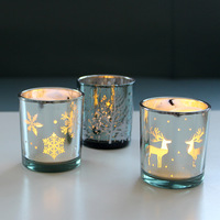 Weihnachtskerzen Duftkerzen Luxus Großhandel Ausgehöhltes Glasgefäß Duftkerze Als Geschenk