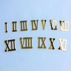 Roman Numeral Mirrored Acrylic Numbers For Wall Clock