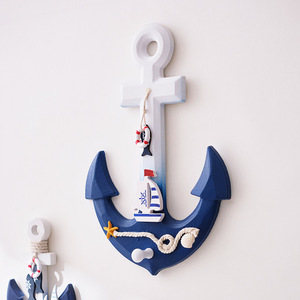 Mediterranean Style Anchor <b>Wall</b> <b>Decor</b> 32cm Wooden Home Decoration Scenic Design - Product Image 2