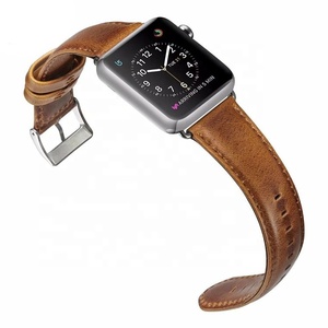 Correa de Cuero Genuino Marrón para Apple Watch, Correa de Moda para Hombre, Correa para <span class=keywords><strong>IWatch</strong></span> - Product Image 3