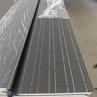 Panneau mural en acier métallique revêtu d'aluminium et de zinc, imperméable, résistant aux intempéries, isolé en PU, panneau sandwich pour décoration extérieure