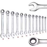 Jeu de clés mixtes CR-V à double tête industrielle personnalisée en pouces Clé dynamométrique métrique Clé à cliquet Outil à main OEM Support