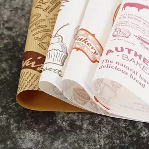 Feuille de papier écologique en gros Papier ciré pour hamburger Papier ciré avec logo personnalisé