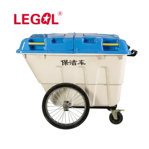 400Liter outdoor wheeled garbage bin trolley