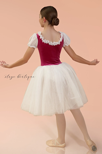 Hochwertiges Samt-Ballett-Tutu Romantisches Giselle-Tanzkostüm - Product Image 5