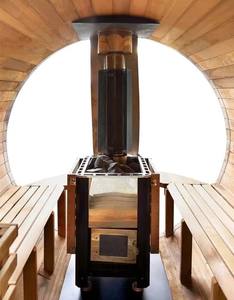 Sauna de Madera de Lujo para Exteriores con Puerta de Vidrio, Sauna de Vapor para Jardín - Product Image 2