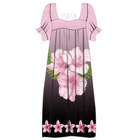 Tissu en polyester imprimé numérique à fleurs de frangipanier hawaïen de grande taille pour robes Mumu, chemisiers