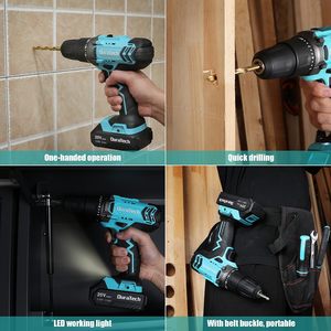 DURATECH Industrial 20V Cordless Drill Driver <b>Set</b> with Brushless Motor 50 Nm Max <b>Torque</b> 1/2 in Chuck Size for Home Improvement - Product Image 3