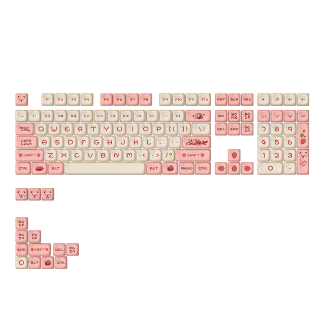 Akko Keycap Cute Dim Sum Bear Keycap Design 122 Keys Dual Shot Custom Mechanical Keycaps