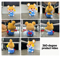 Décoration géante gonflable personnalisée en forme de souris, modèle animal en peluche de 3 m, mascotte publicitaire gonflable résistante au vent en forme de souris de dessin animé à vendre