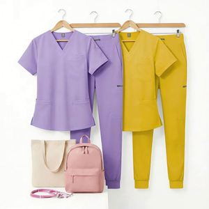 Unisex Nursing Scrubs Uniform <b>Set</b> Soft Fabric Medical Workwear Hospital Clinic <b>Doctor</b> Uniform Supplier Custom Logo High Quality - Product Image 1