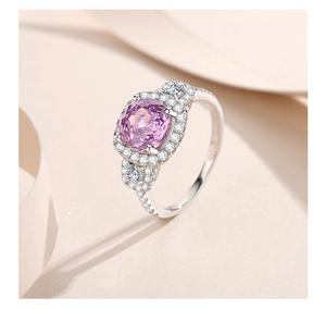 Boda moda lujo promesa joyería rosa 925 plata esterlina circón compromiso conjuntos de joyería fina para mujeres - Product Image 6