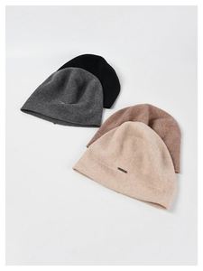 Bonnet en cachemire pour femme avec logo personnalisé, automne-hiver, grande taille, design simple, style béret - Product Image 6