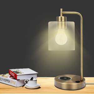 Lámpara de Mesa DB Bourget de 16 Pulgadas, Latón Antiguo, LED, Carga Inalámbrica, Control Táctil, Diseño Moderno para Oficina y Dormitorio - Product Image 6