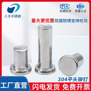 304 Stainless Steel Flat Head Rivets Gb109 10 12 14 16 20mm Hammered Type Solid Rivets For Construction Industry - Product Image 3