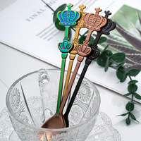 Cuillère à mélanger créative à dessert en acier inoxydable, cuillère à tasse, cuillère à café pour hôtel