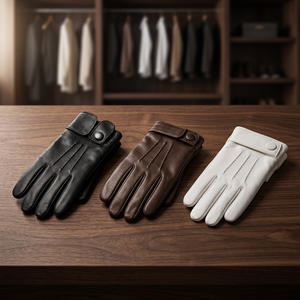 Guantes Térmicos de Cuero Vintage para Invierno - Product Image 2