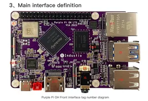 Purple Pi OH Pro Rockchip RK3566 basiertes Android/Linux-Entwicklungs board, kompatibel mit Raspberry Pi, das in AIOT-Anwendungen verwendet wird