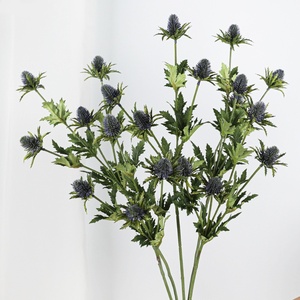 C235 Haute Qualité Fleur Artificielle Artificielle 10 Têtes Eryngo Fruit Salon Décoration Florale Artificielle <span class=keywords><strong>Eryngium</strong></span> <span class=keywords><strong>Foetidum</strong></span> - Product Image 4