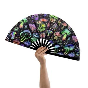 Custom Personalized Blank Printed Folding Large Bamboo Clack Fans for Sublimation Hand Clacking Fans - Product Image 5