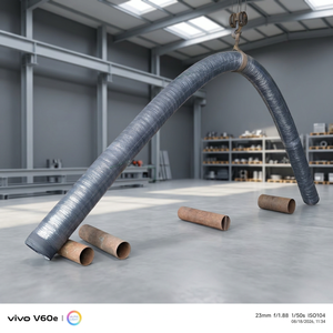 Tuyau en caoutchouc noir flexible renforcé de fil spiralé haute pression, conduit de ventilation d'air industriel, tuyau ondulé MARINE RUBBER - Product Image 2