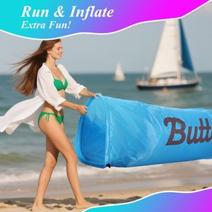 Lazy Minimalist Modern <b>Inflatable</b> <b>Sofa</b> Music Festival Camping Picnic Adult Reclining Portable Air Bed Outdoor Thickened Oxford - Product Image 2