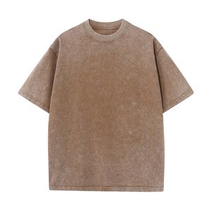 T-shirt da uomo in cotone 100% lavato 270G, stampa DTG personalizzata, design oversize, alta qualità, produzione all'ingrosso - Product Image 4