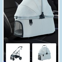 Poussette de luxe pour animaux de compagnie de haute qualité avec 4 roues, pliable facilement, petite taille, chariot pour voiture, promenade en plein air, voyage, chats, chiens