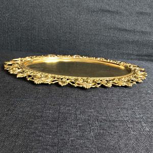 Plateau miroir style palais en or accessoires de photographie miroir vintage bricolage pour produits plateau de bol de <span class=keywords><strong>plat</strong></span> de fruits plaque de chargeur décorative - Product Image 2