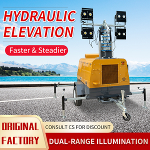 Torre de Iluminación Móvil Hidráulica con Mástil Telescópico, Generador Diésel Silencioso, Lámpara LED de 4x1000W, Energía Solar y CC para Uso en Exteriores - Product Image 4
