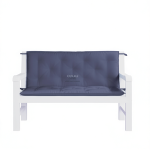 Juego de Cojines para Banco de Exterior en Tela Oxford Azul Marino, Extraíbles, Lavables, Resistentes al Agua, para Uso en Todas las Estaciones - Product Image 1