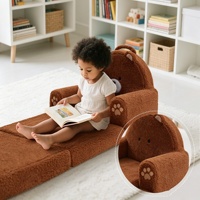 Sofá Cama Plegable 2 en 1 Estilo Princesa de Lujo para Niños, Esponja Comprimida, para Sala de Estar, Reclinable, para Dormir, Venta Caliente de Fábrica