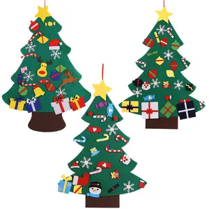 Новое поступление 2021, рождественские подарки, рождественские украшения, детская войлочная Рождественская елка «сделай сам»