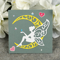Fairy Wing Fashion Model Metal Dies Cutting per Scrapbooking, Album, Creazione di Biglietti e Artigianato Decorativo - Modello Design Elfo
