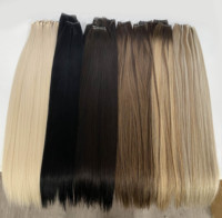 Prêt à expédier – Plusieurs longueurs disponibles (18-24 pouces) – Tissage hybride invisible Genius Weft – Option couleur complète avec prix de gros
