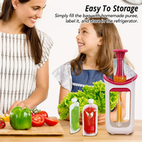 Sacs à presser réutilisables sans BPA pour purée de jus de fruits frais sac de rangement pochette pour aliments pour bébés ensemble de stations à presser