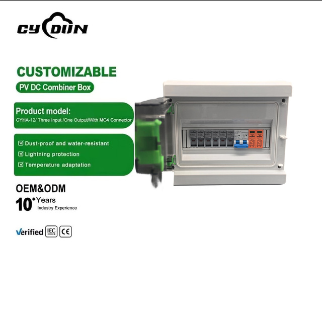 Pengpai 3 Strings PV Combiner Distribution Box DC1000V 30A Fuse+MCB+SPD Surge Protection 8 Sockets IP65 Biometric Lock Outdoor