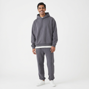Premium Quality Unisex <b>Animal</b> Printed Winter Fleece Tracksuits Streetwear Acid Washed Logo <b>Running</b> Outdoor Jogging Set 100% - Product Image 1