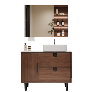 Meuble de salle de bain européen <span class=keywords><strong>sous</strong></span> l'évier, meuble de salle de bain moderne de luxe, autoportant, simple, avec lavabo - Product Image 3