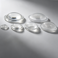 Lentille optique convexe en acrylique LED semi-circulaire personnalisée, lentille en plastique PMMA pour accessoires d'éclairage de lampe murale de cabinet