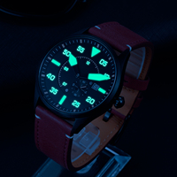 Montres mécaniques pour hommes, personnalisées en usine, style rétro, bracelet en cuir, cadran squelette avec chiffres romains, pour affaires