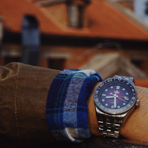 Relojes de Buceo Automáticos <span class=keywords><strong>GMT</strong></span> de 40 mm con Esfera Ondulada, Bisel Giratorio Bidireccional de Cerámica de 24 Clics - Product Image 6