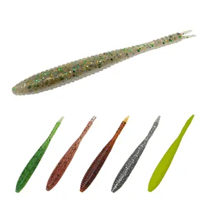 ESFISHING 6個9センチメートルS Shad 3グラムSoft Fishing Softルアータックル魚ルアーCarp Fishing Wobblers Silicone Bait