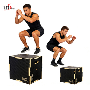Caja de Salto de Madera de 20"x24"x30" con Garantía de Calidad, Equipo de Fitness para <span class=keywords><strong>CrossFit</strong></span>, Gimnasio y Entrenamiento de Fuerza en <span class=keywords><strong>Casa</strong></span> - Product Image 1