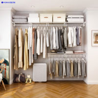 Armoire en acier réglable, pliable et extensible avec étagères verrouillables, fixation murale, design modulaire et gain de place pour la maison