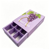 Boîte à fruits en carton ondulé personnalisée avec logo, vente en gros, haute qualité, pour raisins/tomates/avocats, impression à l'encre de soja
