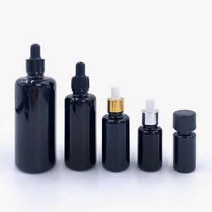 Flacon compte-gouttes en verre violet foncé/noir pour huiles essentielles, 5ml, 10ml, 15ml, 30ml, 50ml, 100ml, avec bouchon inviolable et sécurité enfant - Product Image 2