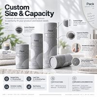 Tube en papier kraft biodégradable personnalisé pour déodorant en stick, contenant vide à poussoir pour baume à lèvres et parfum solide