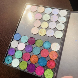 Nhãn hiệu riêng làm cho logo của riêng bạn tắc kè hoa sắc tố tùy chỉnh chrome sắc tố pastel Duo Chrome ngăn xếp multichrome ép <span class=keywords><strong>eyshadow</strong></span> - Product Image 6