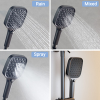 Système de douche pluie avec bec de baignoire, ensemble de douche mural en métal, robinetterie de douche avec kit de vanne